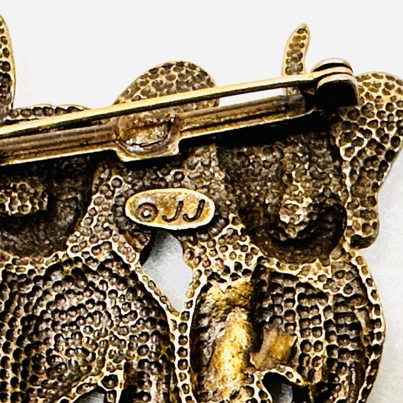 Elephants Walking Brooch/Pin - Jonette Jewelry (JJ) Vintage Brooch (1980s) - Picture 5 of 6